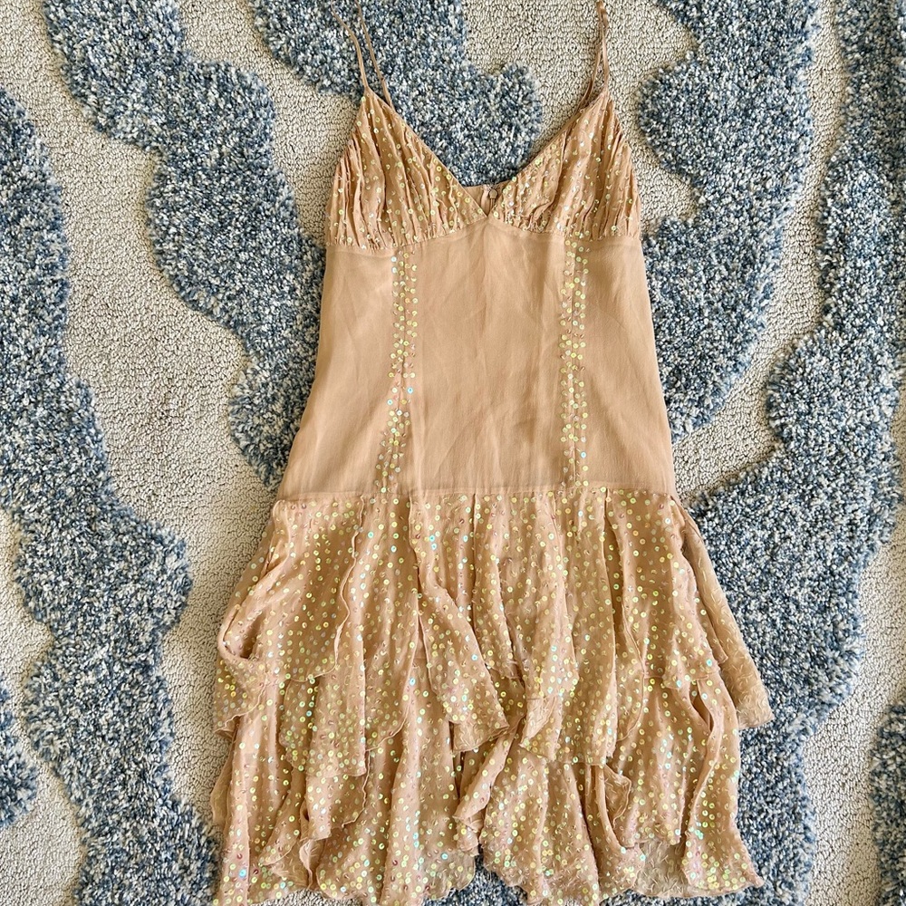 Y2K Cream Bebe dress
